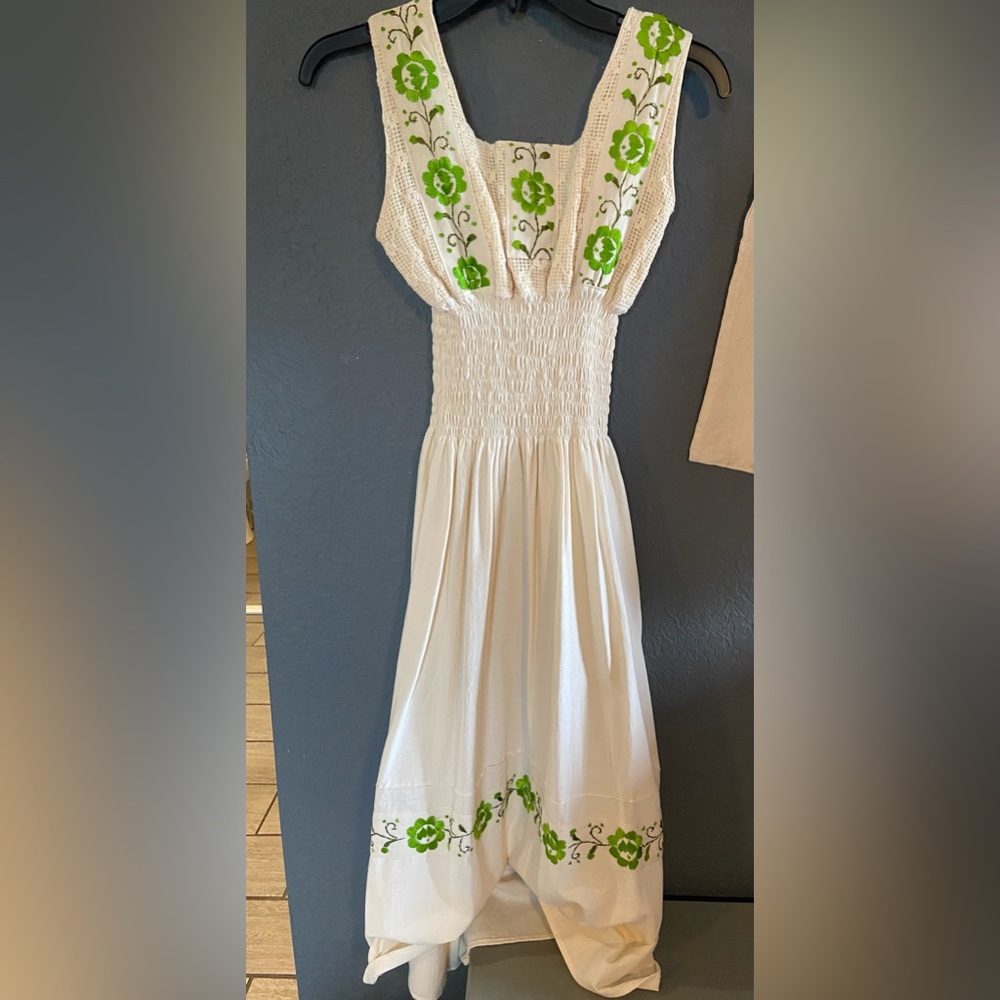Pretty linen Mexican style dress
